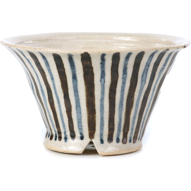 Pot à bonsaï rond beige par Bonsai - 85 x 85 x 45 mm