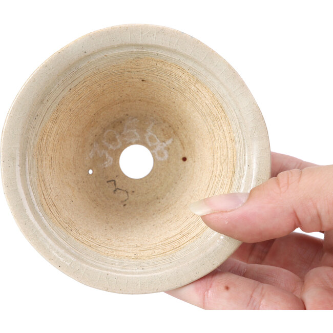 Vaso per bonsai rotondo beige di Bonsai - 85 x 85 x 45 mm