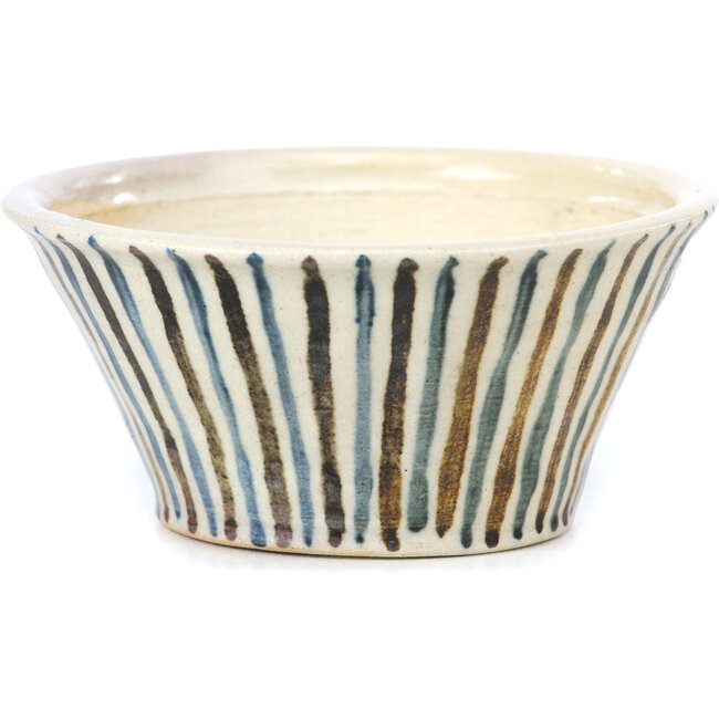 Maceta de bonsái redonda beige de Bonsai - 85 x 85 x 45 mm