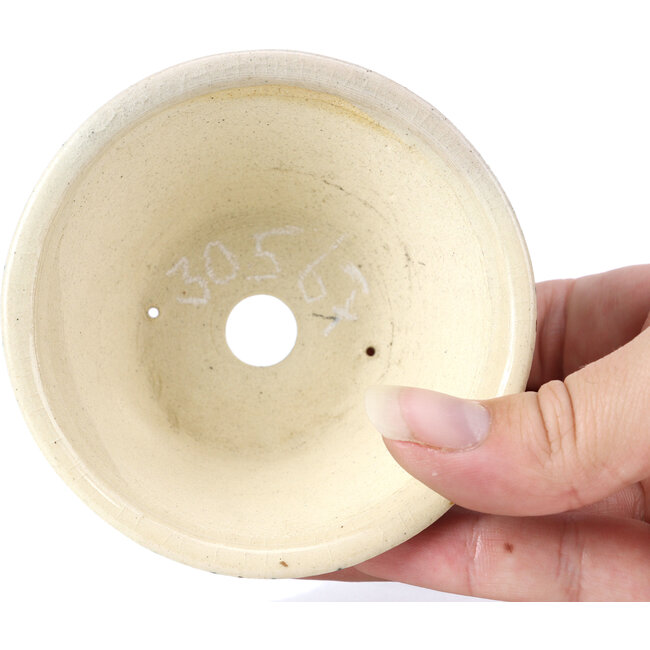 Maceta de bonsái redonda beige de Bonsai - 85 x 85 x 45 mm