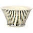Pot à bonsaï rond beige par Bonsai - 85 x 85 x 45 mm