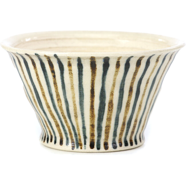 Pot à bonsaï rond beige par Bonsai - 85 x 85 x 45 mm