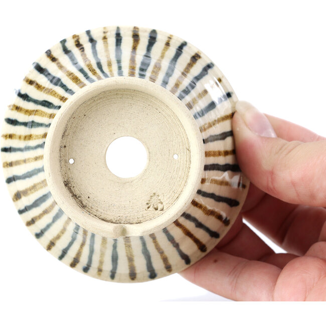 Runde beige Bonsaischale von Bonsai - 85 x 85 x 45 mm