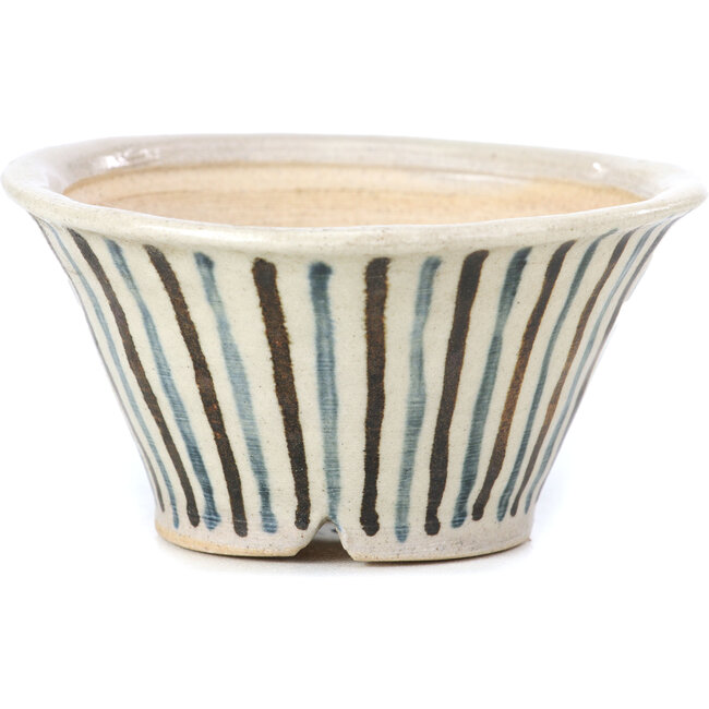 Maceta de bonsái redonda beige de Bonsai - 85 x 85 x 45 mm