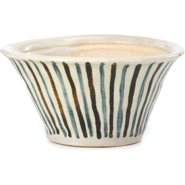 Vaso per bonsai rotondo beige di Bonsai - 85 x 85 x 45 mm