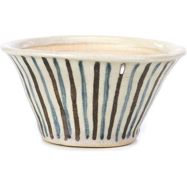 Ronde beige bonsaipot van Bonsai - 85 x 85 x 45 mm