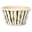 Pot à bonsaï rond beige par Bonsai - 70 x 70 x 35 mm