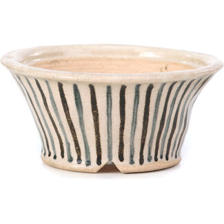 Bonsai 70 mm round beige bonsai pot by Bonsai, Japan