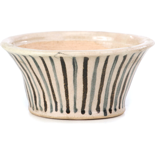 Maceta de bonsái redonda beige de Bonsai - 70 x 70 x 35 mm