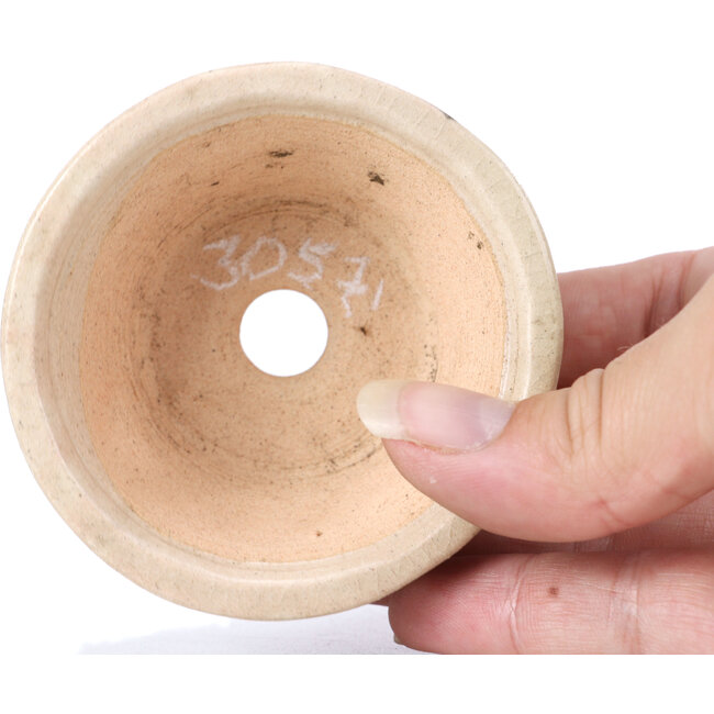 Maceta de bonsái redonda beige de Bonsai - 70 x 70 x 35 mm