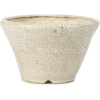 Bonsai 90 mm round beige bonsai pot by Bonsai, Japan