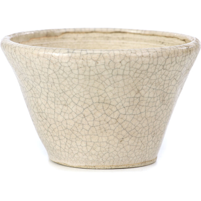 Round beige bonsai pot by Bonsai - 90 x 90 x 65 mm