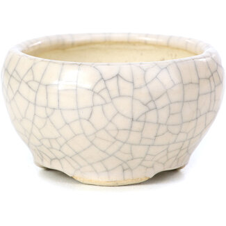 Bonsai Pot à bonsaï rond beige de 60 mm par Bonsai, Japon