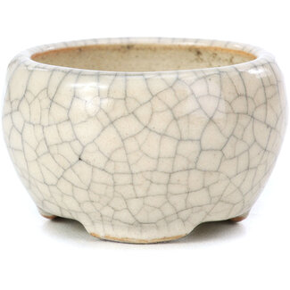 Bonsai Pot à bonsaï rond beige de 60 mm par Bonsai, Japon