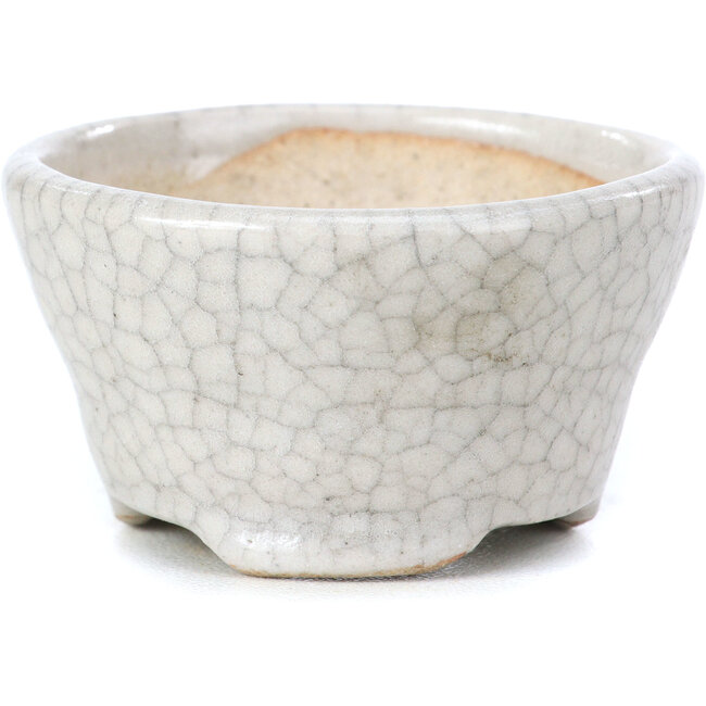 Pot à bonsaï rond beige par Bonsai - 60 x 60 x 35 mm