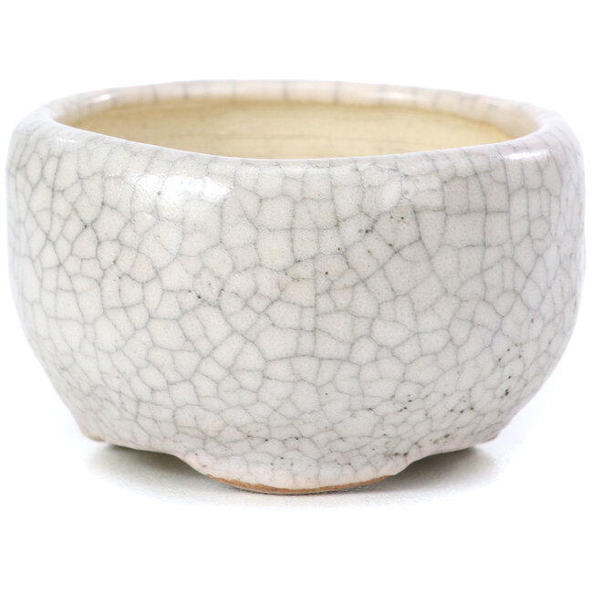 Pot à bonsaï rond beige par Bonsai - 60 x 60 x 35 mm