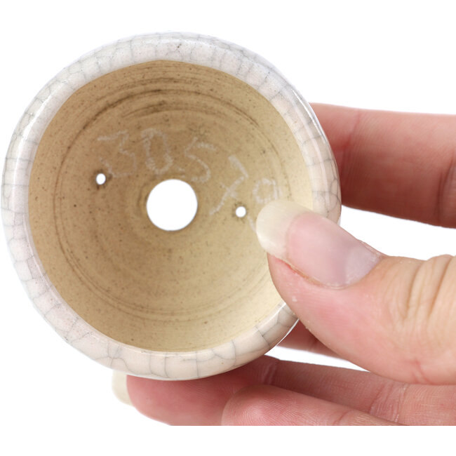 Runde beige Bonsaischale von Bonsai - 60 x 60 x 35 mm