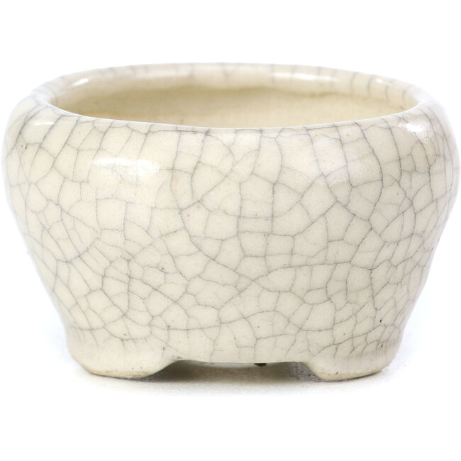 Pot à bonsaï rond beige par Bonsai - 60 x 60 x 35 mm