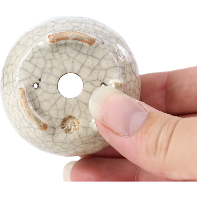 Ronde beige bonsaipot van Bonsai - 60 x 60 x 35 mm