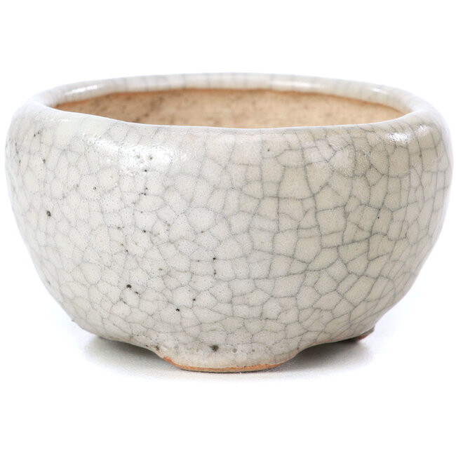 Pot à bonsaï rond beige par Bonsai - 60 x 60 x 35 mm