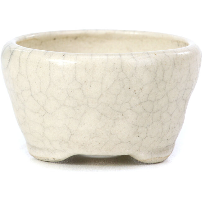Pot à bonsaï rond beige par Bonsai - 60 x 60 x 35 mm