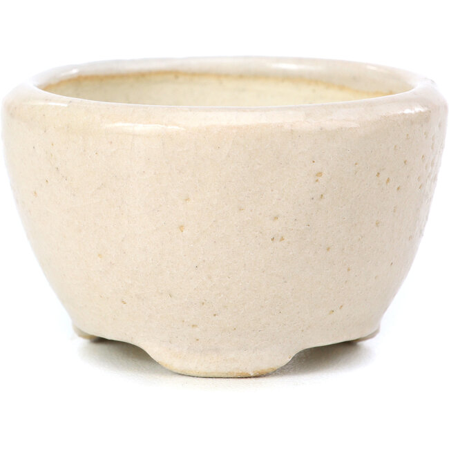 Maceta de bonsái redonda beige de Bonsai - 60 x 60 x 35 mm