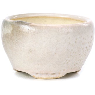 Bonsai 60 mm round beige bonsai pot by Bonsai, Japan