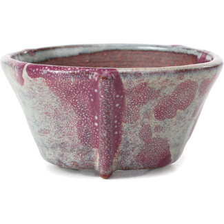 Bonsai 72 mm round pink and blue bonsai pot by Bonsai, Japan