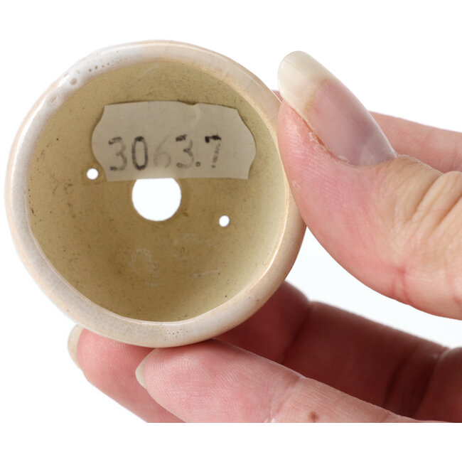 Pot à bonsaï rond blanc par Bonsai - 45 x 45 x 30 mm