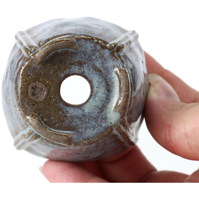 Vaso per bonsai quadrato blu di Bonsai - 56 x 56 x 40 mm