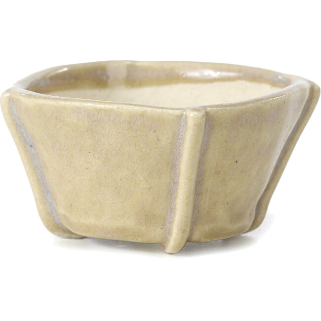Pot à bonsaï carré beige par Bonsai - 66 x 66 x 35 mm