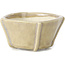 Square beige bonsai pot by Bonsai - 66 x 66 x 35 mm