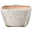 Maceta de bonsái cuadrada blanca craquelé de Bonsai - 63 x 63 x 35 mm