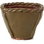 Pot à bonsaï carré vert olive par Bonsai - 67 x 67 x 52 mm
