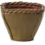 Pot à bonsaï carré vert olive par Bonsai - 67 x 67 x 52 mm