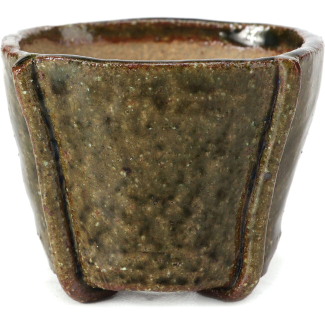 Square green bonsai pot by Bonsai - 57 x 57 x 50 mm