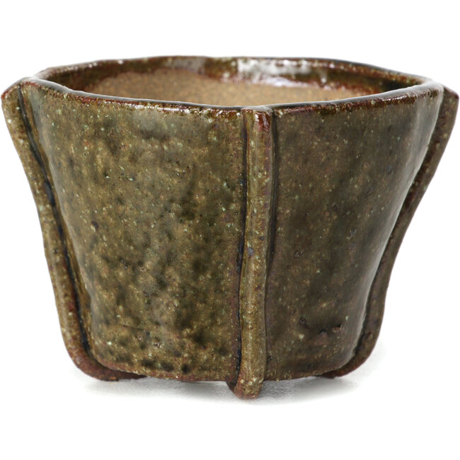 Square green bonsai pot by Bonsai - 57 x 57 x 50 mm