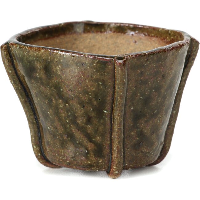 Maceta de bonsái verde cuadrada de Bonsai - 57 x 57 x 50 mm