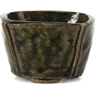 Bonsai 55 mm square green bonsai pot by Bonsai, Japan