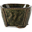 Maceta de bonsái verde cuadrada de Bonsai - 55 x 55 x 37 mm