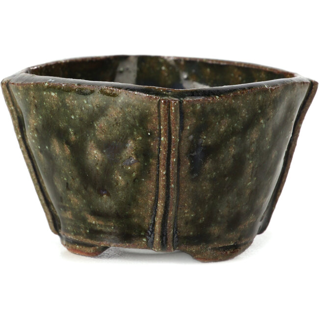 Square green bonsai pot by Bonsai - 55 x 55 x 37 mm