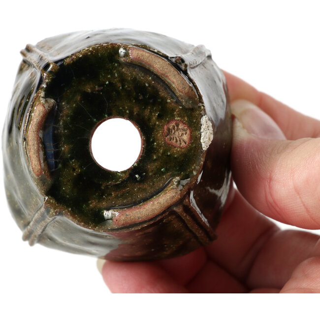 Vaso per bonsai quadrato verde di Bonsai - 55 x 55 x 37 mm