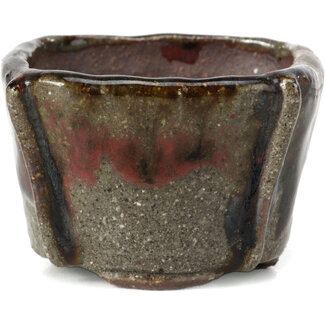 Bonsai Pot à bonsaï gris multicolore carré de 57 mm par Bonsai, Japon