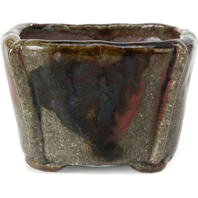 Pot à bonsaï carré gris multicolore par Bonsai - 57 x 57 x 40 mm