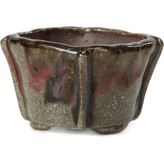 Pot à bonsaï carré gris multicolore par Bonsai - 57 x 57 x 40 mm