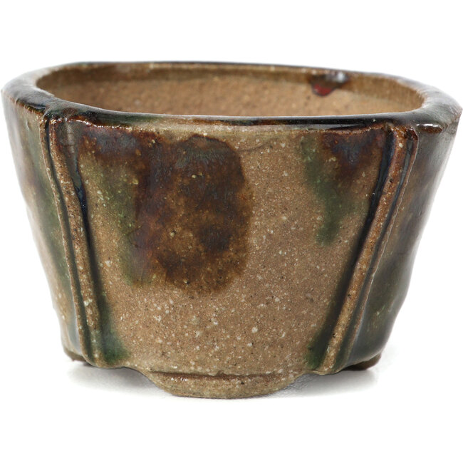 Vaso per bonsai quadrato verde multicolore di Bonsai - 60 x 60 x 38 mm