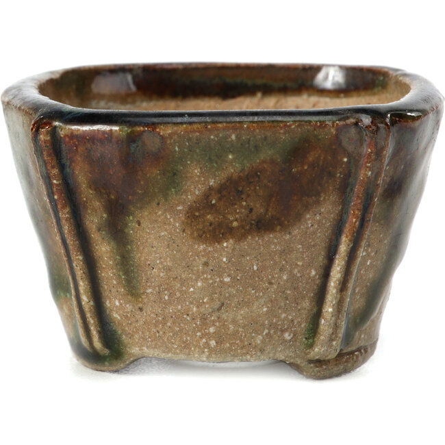 Pot à bonsaï carré vert multicolore par Bonsai - 60 x 60 x 38 mm