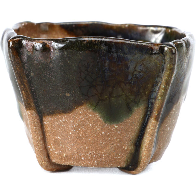 Square green bonsai pot by Bonsai - 65 x 65 x 45 mm