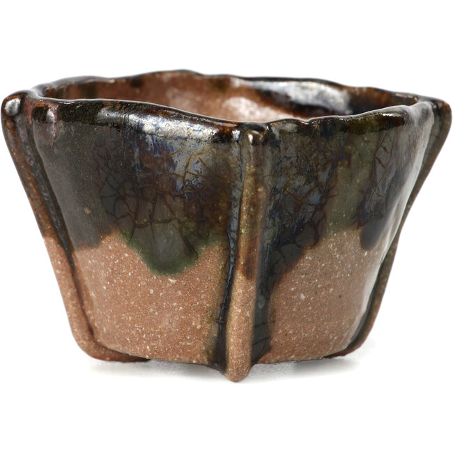 Square green bonsai pot by Bonsai - 65 x 65 x 45 mm