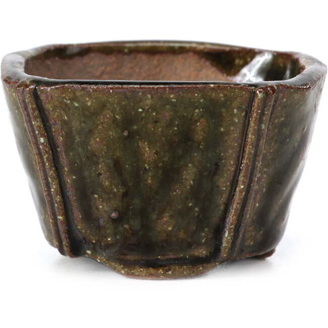 Pot à bonsaï carré vert par Bonsai - 57 x 57 x 36 mm